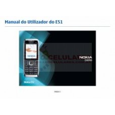 MANUAL DO USUARIO NOKIA E51 USADO